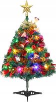 Choinka na Boże Narodzenie mała 60 cm przyzdobiona światełkami LED składana