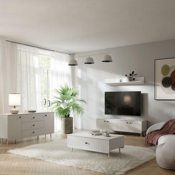 Półka ścienna Chloe 150 Biała zdjęcie 3