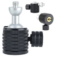 głowica kulowa 360 gwint 1/4" na m5 uchwyt 3d statyw aluminium czarna 45 mm