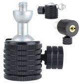 głowica kulowa 360 gwint 1/4" na m5 uchwyt 3d statyw aluminium czarna 45 mm