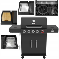 GRILL GAZOWY OGRODOWY 5+1 19,5KW INFRARED 6 PALNIKÓW YATO ŻELIWNY RUSZT