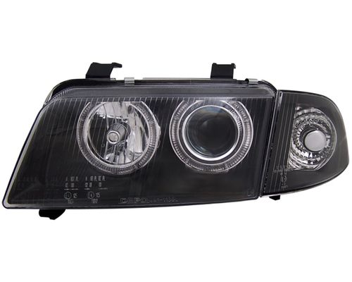 Lampy przednie reflektory Audi A4 B5 BLACK RINGI na Arena.pl