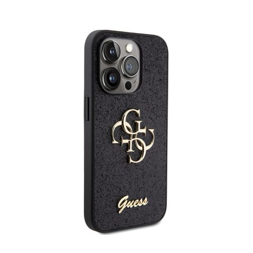 Guess Glitter Script Big 4G - Etui iPhone 15 Pro (czarny) na Arena.pl