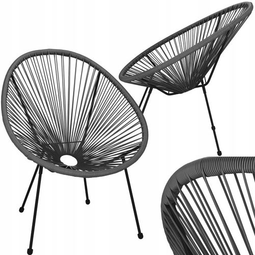 FOTEL OGRODOWY NA BALKON TARAS KRZESŁO OGRODOWE RATTAN ACAPULCO NOWOCZESNE na Arena.pl