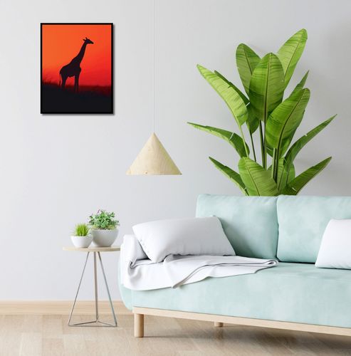 Plakat 40x50cm Żyrafa w Czerni na Arena.pl