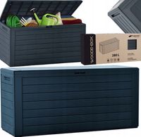SKRZYNIA OGRODOWA PLASTIKOWA NA WARZYWA SKRZYNKA NA NARZEDZIA SCHOWEK DUZA