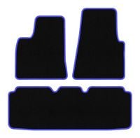 Dywaniki welurowe CARLUX-BLUE do Tesla S I 2012-2016, czarne/niebieskie