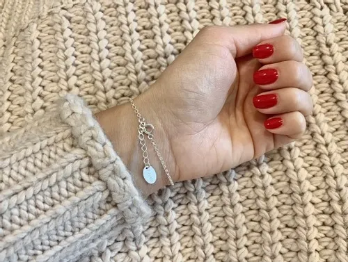 BRANSOLETKA SREBRNA DAMSKA REGULOWANA NA RĘKĘ KOLIBER SERCE + GRAWER na Arena.pl