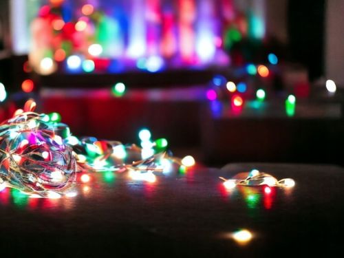 Lampki choinkowe LED 500 8 programów dodatkowe gniazdo multikolor na Arena.pl