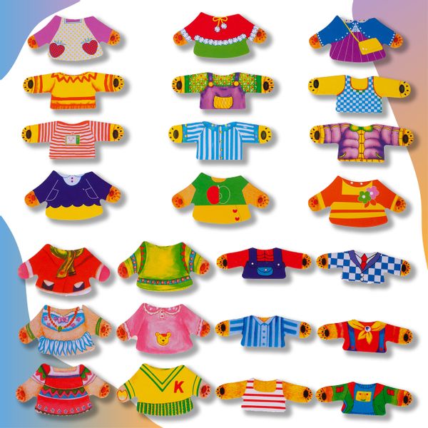 Ubieranie Misia Klocki Drewniane Układanka zdjęcie 5