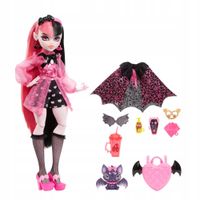 LALKA MONSTER HIGH DRACULAURA + akcesoria HHK51 29 cm