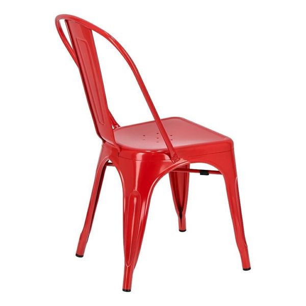 Krzesło Paris czerwone inspirowane Tolix zdjęcie 6