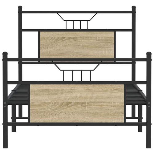 Łóżko bez materaca, dąb sonoma, 80x200 cm na Arena.pl