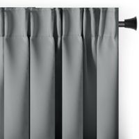 Zasłona blackout 90% na taśmie z szarfą 200x300 cm szara Restilo