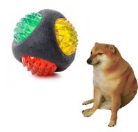 Gryzak Świecąca Piłka Dla Psa Z Kolcami Do Aportowania Interaktywna Zabawka