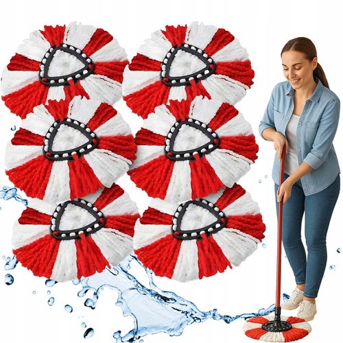 6x Wkłady do Mopa Obrotowego Zamiennik do Vileda Turbo Końcówki na Arena.pl