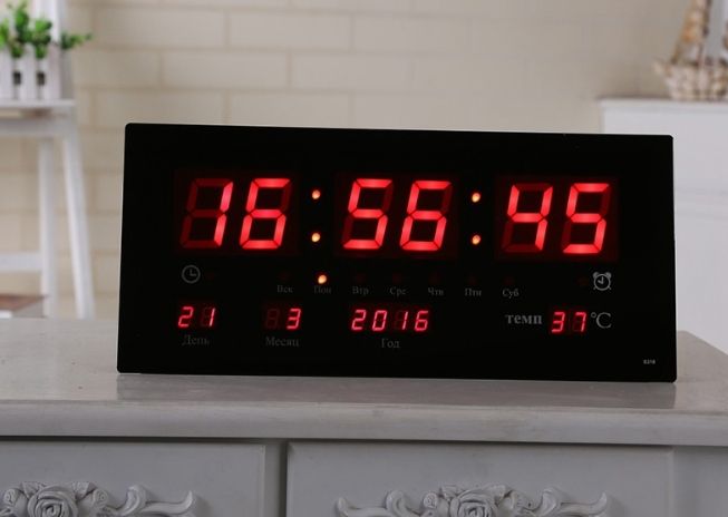 DUŻY ZEGAR CYFROWY LED 36X15 DATA TERMOMETR ALARM zdjęcie 7