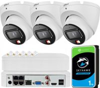 Zestaw Monitoringu PoE DAHUA 3 Kamery 6Mpx Full Kolor Detekcja Ruchu Apka