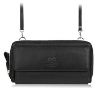 skórzana kopertówka damska do ręki na ramię portfel