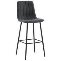 Hoker tapicerowany velvet ciemnoszary H112 krzesło barowe loft