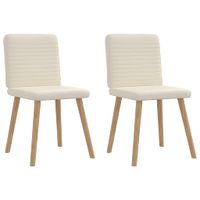 Krzesła stołowe, 2 szt., lniane