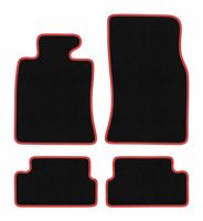 Dywaniki welurowe CARLUX-RED Mini Cooper II R57 Cabrio czarne/czerwone
