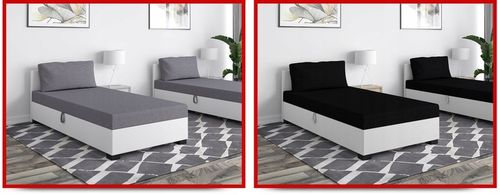 Tapczan Jednoosobowy Łóżko 80x195cm z Pojemnikiem na Pościel + na Arena.pl