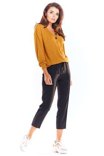 Sweter Damski Model A323 Camel - awama Brązowy M na Arena.pl