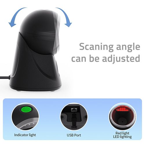 Qoltec Stacjonarny precyzyjny czytnik skaner kodów kreskowych i QR 1D 2D na Arena.pl