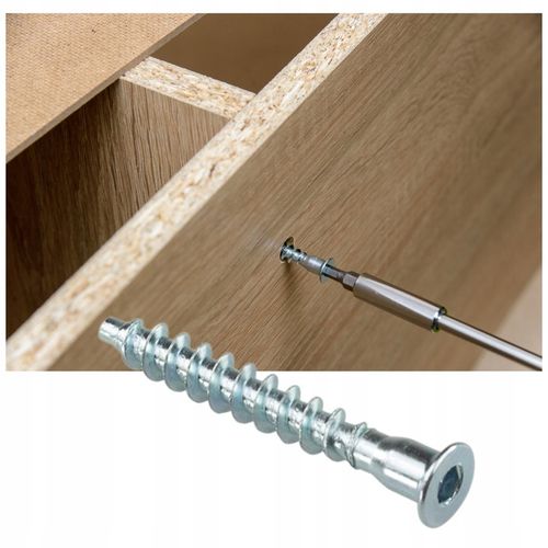 KONFIRMATY WKRĘTY DO DREWNA KONFIRMAT WKRĘT + WIERTŁO 6,4x50 mm ZESTAW na Arena.pl