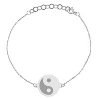 Bransoletka Celebrytka Koło Kółka Yin i Yang Filozofia Chińska 20 cm Srebro 925