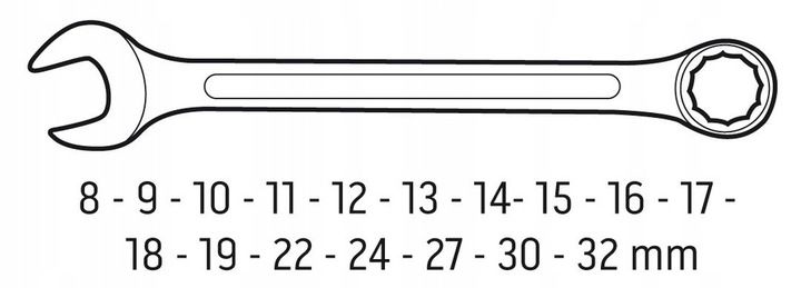 NEO KLUCZY PŁASKO-OCZKOWYCH 8-32MM 17 SZTUK 09-753 zdjęcie 3