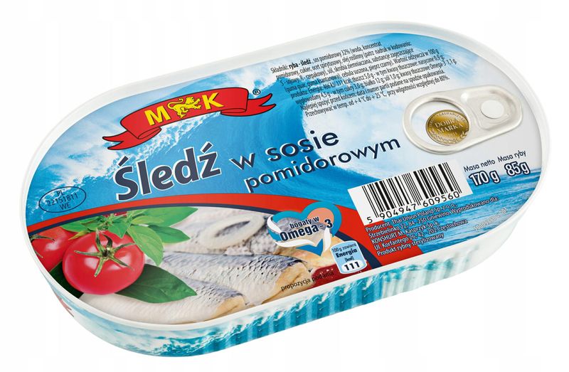 MK ŚLEDŹ W POMIDORACH 170G zdjęcie 1