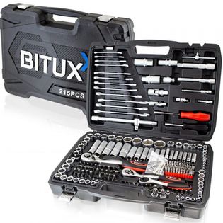 15901 Zestaw narzędzi w walizce do warsztatu 215 elementów BITUXX