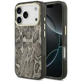 Etui Guess Python Pattern MagSafe do iPhone 17 Pro brązowy