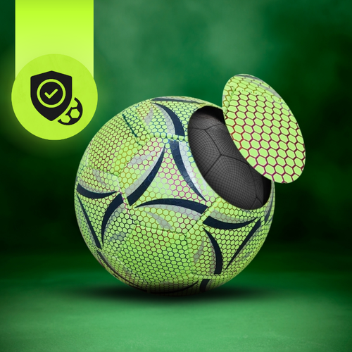 Piłka nożna odblaskowa do nogi fluorescencyjna świecąca w ciemności solidna na Arena.pl