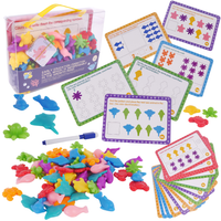 Zestaw Edukacyjny Nauka Liczenia Kolorów Gra Montessori Sorter Karty