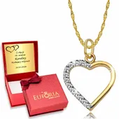 Złoty Naszyjnik Serce Serduszko Na prezent ZŁOTO 333 Grawer