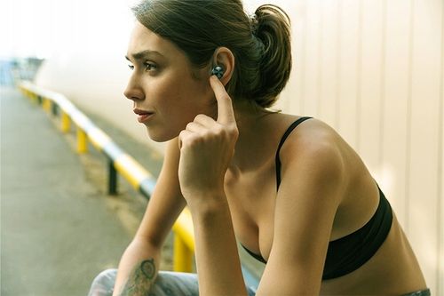 SŁUCHAWKI Bezprzewodowe POWERBOX + Sznurek na SZYJĘ na SIŁOWNIĘ ĆWICZENIA na Arena.pl