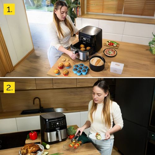 4w1 Frytkownica beztłuszczowa Air Fryer Yoer +WiFi 6L 1700W +Programator na Arena.pl