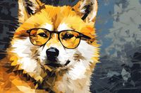 Plakat 91,5x60cm Intelektualny Psiak