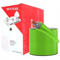 Kabel sieciowy LAN skrętka komputerowa UTP kat. 5e DRUT 305m ZIELONY