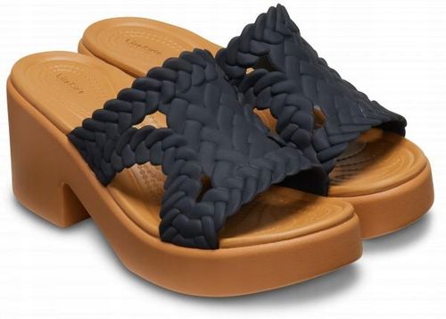 Damskie Klapki Koturn Crocs Brooklyn Woven Heel 209979 Slide 38-39 na Arena.pl