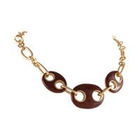 Choker z czekoladowymi elementami (C25/LAT/135/3AU)