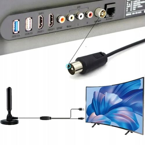 Antena Telewizyjna DVB-T 2 Cyfrowa Do TV PC Pasywna Pokojowa na Arena.pl