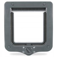 DRZWICZKI DRZWI WAHADŁOWE z TUNELEM dla KOTA Psa TRIXIE 4-Way 20x22cm