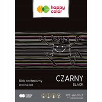 PACZKA BLOK TECHNICZNY CZARNY A4 170G HAPPY COLOR 20 SZTUK
