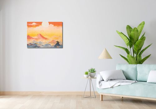 Obraz 70x50cm Świt nad Krainą Ciszych Gór na Arena.pl