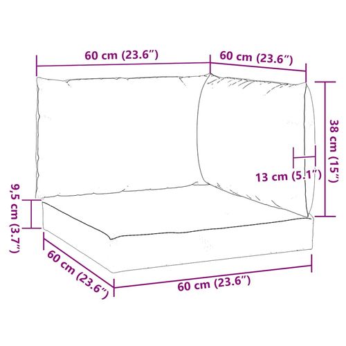 Poduszki na palety, 3 szt., zielone, tkanina Oxford na Arena.pl
