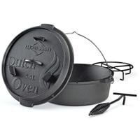 Garnek żeliwny z akcesoriami do używania na grillu nad ogniskiem 5,5 L śred